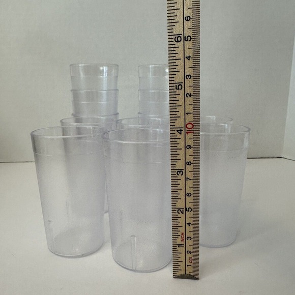 Clear Textured Plastic Juice/Water/Kids Tumbler Cup 5oz. Set of 12 Durable - Picture 4 of 7